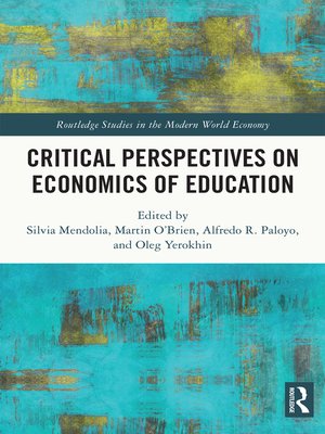 cover image of Critical Perspectives on Economics of Education